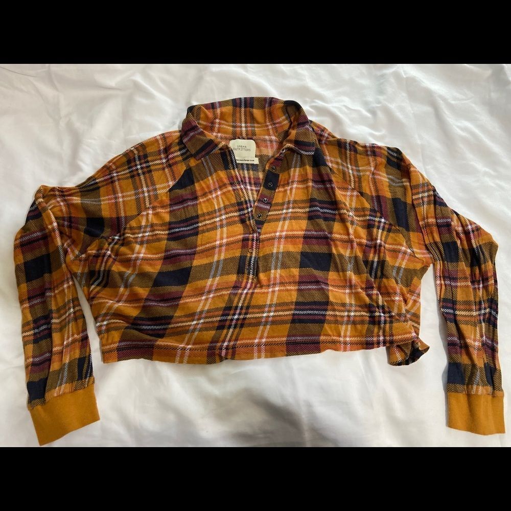 Plaid urban outfitters crop top